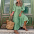 Elegant V Neck Casual Dress for Women - Boho Holiday Office Wear